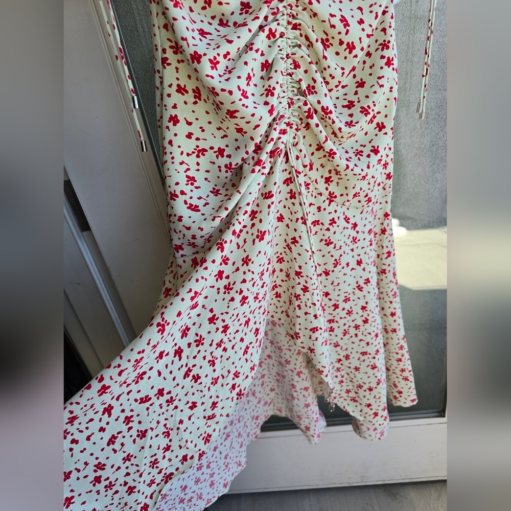 C/MEO Collective Red and Cream Puff Sleeve Sundress - Picture 9 of 16